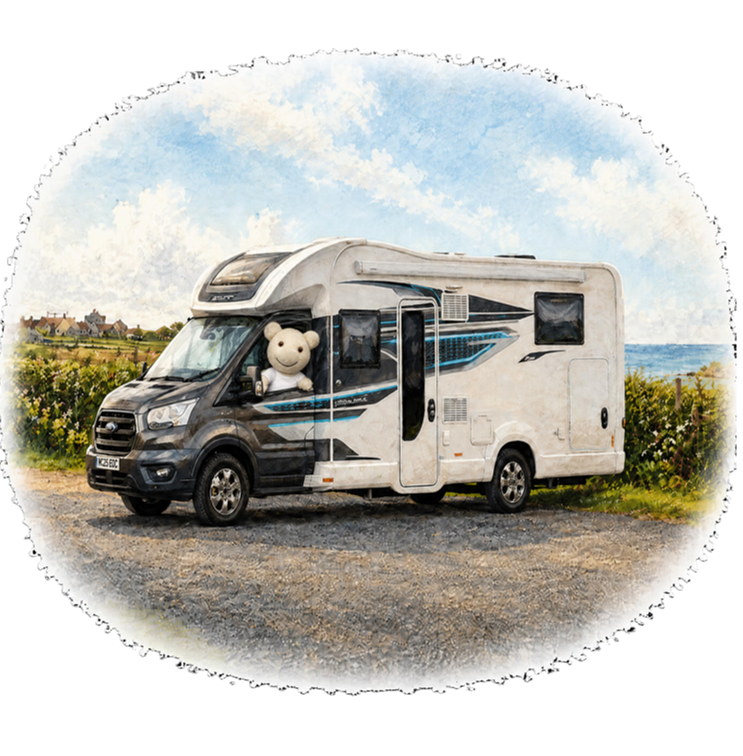 Teddy in the motorhome